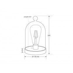 Fanal decorativo LED BELL JAR 210, 6W, regulable