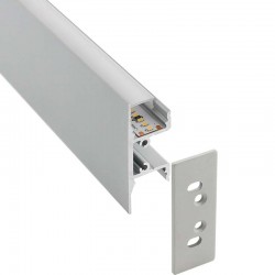 KIT - Perfil aluminio WALL HOS para tiras LED, 2 metros