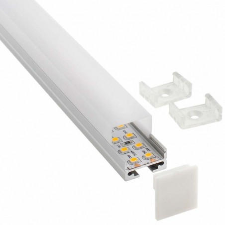 KIT - Perfil aluminio ALKAL SUSPEND para tiras LED, 2 metros