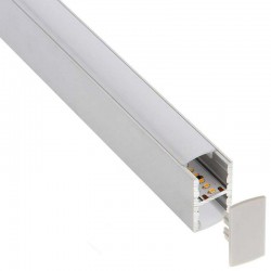 KIT - Perfil aluminio KEN para tiras LED, 1 metro