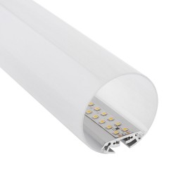 KIT - Perfil aluminio BAROUND_S para tiras LED, 1 metro