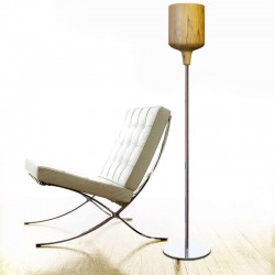 Lámpara de pie Led de madera KALIX