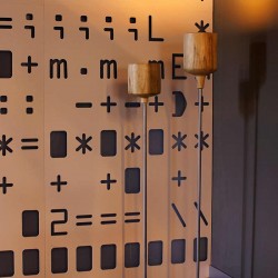 Lámpara de pie Led de madera KALIX