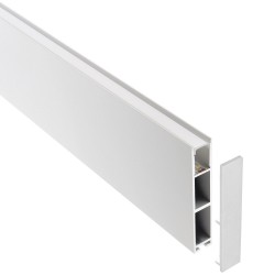 Perfil aluminio PHANTER S1 para tiras LED, 1 metro, blanco