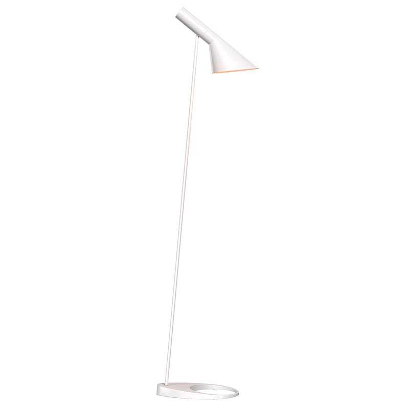 Lámpara JACOBSEN de pie, réplica, Blanco