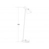 Lámpara JACOBSEN de pie, réplica, Blanco