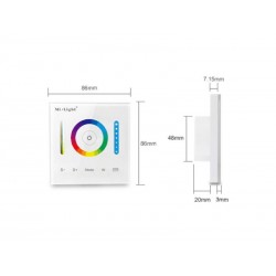 Controlador RGB/RGB+CCT táctil empotrable P3
