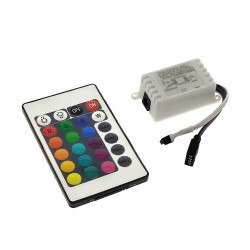 Controlador IR tira led RGB 24 botones