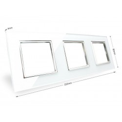 Frontal cristal blanco 3x huecos