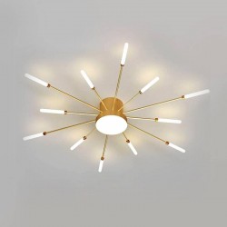 Lámpara Fireworks Led, 12W+4W, Ø80cm, CCT, gold + mando