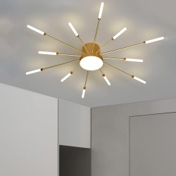 Lámpara Fireworks Led, 12W+4W, Ø80cm, CCT, gold + mando