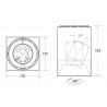PROLUX Suspend Housing Square 135, lámpara de techo negra