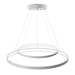 Luminaria colgante ELIX, 60W, blanco, Ø57+38cm