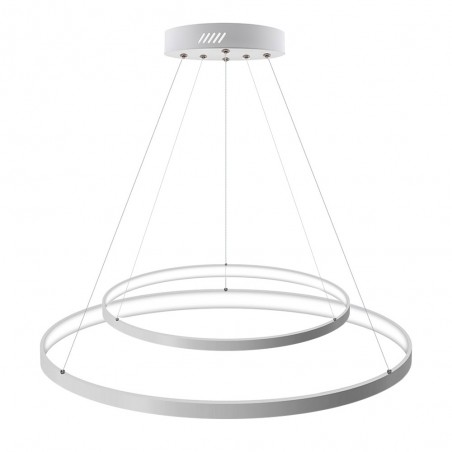 Luminaria colgante ELIX, 60W, blanco, Ø57+38cm