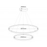 Luminaria colgante ELIX, 60W, blanco, Ø57+38cm