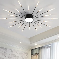 Lámpara Fireworks Led, 20W+4W, Ø105cm, CCT, antracita + mando
