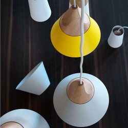 Lámpara colgante KONO Amarillo, E27