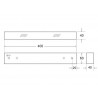 Florón rectangular blanco 400x60mm