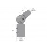 Street LED conector direccionable para farolas Ø60 mm