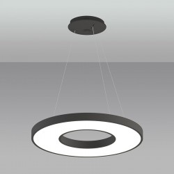 Lámpara colgante BERING 70W, negro, Triac regulable, Ø80cm
