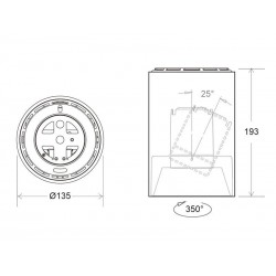 Lámpara de techo negra PROLUX Suspend Housing Round Ø135