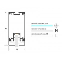 Lámpara LED Metacrilato PROLUX, 30W, 120cm