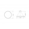 Luminaria colgante RING 28W, Ø40cm