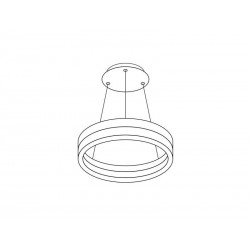 Luminaria colgante RING 28W, Ø40cm