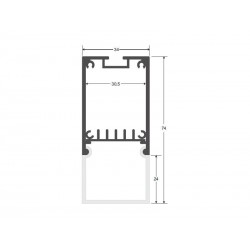 Lámpara colgante MASS, 40W, 150cm, 0-10V