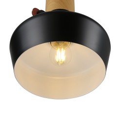 Lámpara colgante TROI, negro, E27