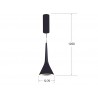 Lámpara colgante DARR, 10W, negro