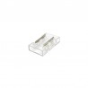 Unión / conector Transparente para tiras LED COB + SMD - 8mm