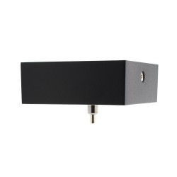 Florón cuadrado negro, 80x80mm, Ø3mm