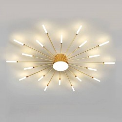 Lámpara Fireworks Led, 20W+4W, Ø105cm, CCT, gold + mando