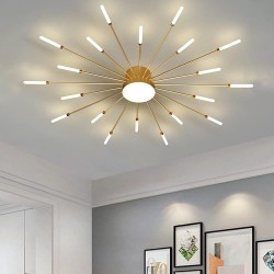 Lámpara Fireworks Led, 20W+4W, Ø105cm, CCT, gold + mando