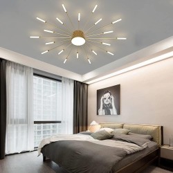 Lámpara Fireworks Led, 20W+4W, Ø105cm, CCT, gold + mando