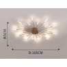 Lámpara Fireworks Led, 20W+4W, Ø105cm, CCT, gold + mando