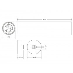 PROLUX Suspend Housing Ø65, blanco