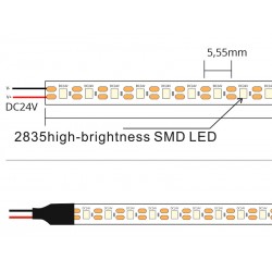 Tira LED Monocolor SMD2835, ChipLed Samsung, DC24V, 5m (180Led/m), Corte 5mm, 75W, IP20