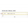 Tira LED rígida CC SMD2835, DC30-42V, 900mA, 40W, 1185mm, (208Led) - IP20
