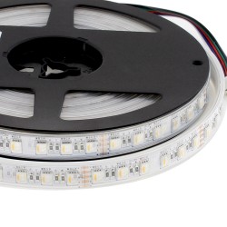 Tira LED SAMSUNG SMD5050, RGB+W, DC24V, 5m (84Led/m 4 en 1) - IP67
