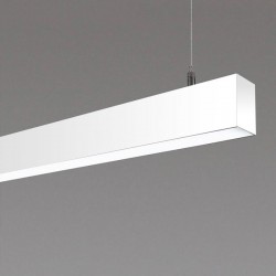 Lámpara colgante SERK, 70W, 208cm, TRIAC regulable, blanco