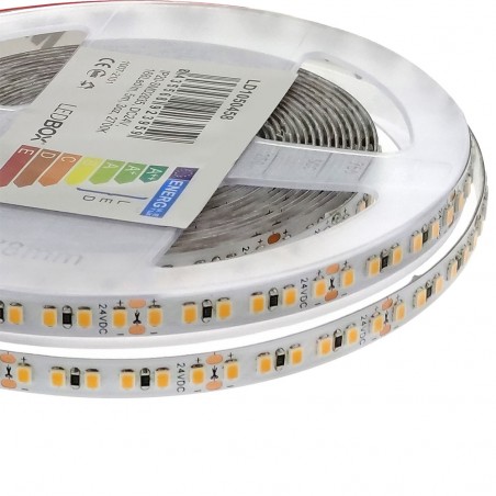 Tira LED Monocolor SMD2835, ChipLed Samsung, DC24V, 5m (168Led/m), 100W, CRI 90 - IP20