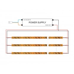 Tira LED Monocolor SMD2835, ChipLed Samsung, DC24V, 5m (168Led/m), 100W, CRI 90 - IP20