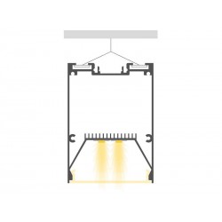 Lámpara colgante SERK, 70W, 208cm, TRIAC regulable, blanco