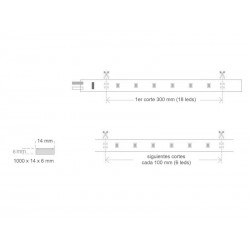 Carrete tira LED TPU SMD2835, DC24V, 50m (60Led/m), 720W, IP67