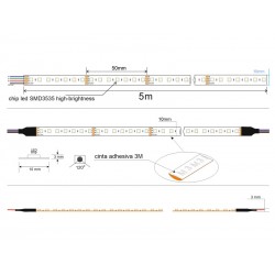 Tira LED SMD3535, ChipLed Samsung, RGB, DC24V, 5m (120Led/m) - IP67