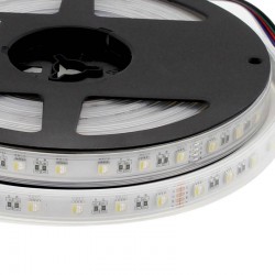 Tira LED EPISTAR SMD5050, RGB+W, DC24V, 5m (60Led/m 4 en 1) - IP67