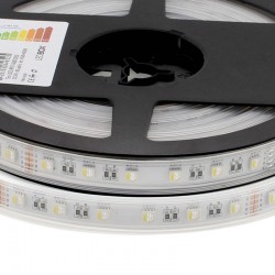 Tira LED EPISTAR SMD5050, RGB+W, DC24V, 5m (60Led/m 4 en 1) - IP67