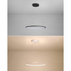 Luminaria colgante ELIX, 60W, negro, Ø57+38cm